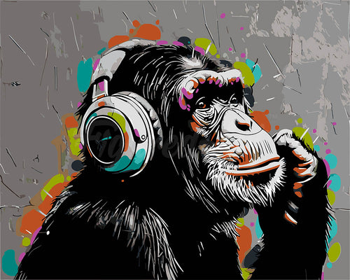 Dipingere con i numeri - Arte di Strada Funky Monkey Figured'Art