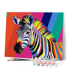 Carica l'immagine nel visualizzatore di Gallery, Dipingere con i numeri - Pop Art Striscia di Zebra Figured'Art