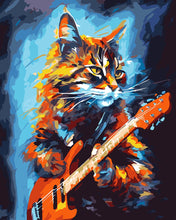 Carica l&#39;immagine nel visualizzatore di Gallery, Dipingere con i numeri - Gatto Rocker Astratto Figured&#39;Art