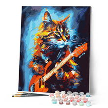 Carica l'immagine nel visualizzatore di Gallery, Dipingere con i numeri - Gatto Rocker Astratto Figured'Art