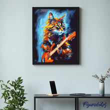 Carica l&#39;immagine nel visualizzatore di Gallery, Dipingere con i numeri - Gatto Rocker Astratto