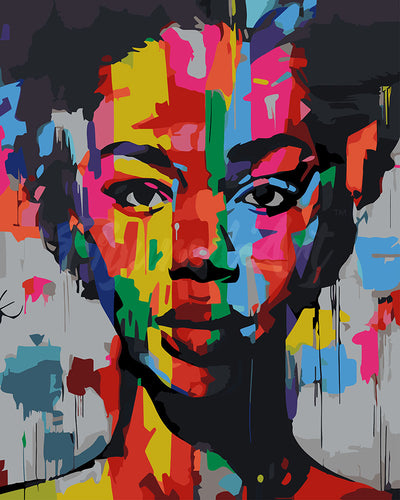Dipingere con i numeri - Arte di Strada Ragazza Colorata Figured'Art