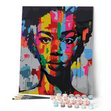 Carica l'immagine nel visualizzatore di Gallery, Dipingere con i numeri - Arte di Strada Ragazza Colorata Figured'Art