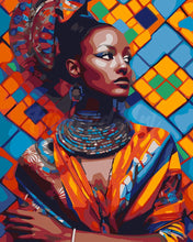 Carica l&#39;immagine nel visualizzatore di Gallery, Dipingere con i numeri - Bellezza Africana Tradizionale Figured&#39;Art