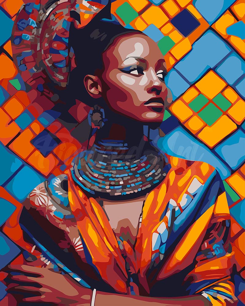 Dipingere con i numeri - Bellezza Africana Tradizionale Figured'Art