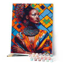 Carica l'immagine nel visualizzatore di Gallery, Dipingere con i numeri - Bellezza Africana Tradizionale Figured'Art
