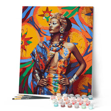Carica l'immagine nel visualizzatore di Gallery, Dipingere con i numeri - Donna Africana Tradizionale Figured'Art