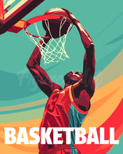 Carica l&#39;immagine nel visualizzatore di Gallery, Dipingere con i numeri - Poster Sportivo Basket Figured&#39;Art