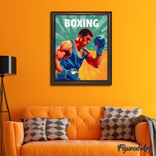 Carica l&#39;immagine nel visualizzatore di Gallery, Dipingere con i numeri - Poster Sportivo Pugilato