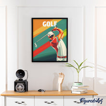 Carica l&#39;immagine nel visualizzatore di Gallery, Dipingere con i numeri - Poster Sportivo Golf