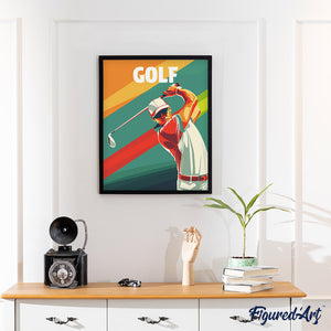 Dipingere con i numeri - Poster Sportivo Golf