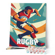 Carica l'immagine nel visualizzatore di Gallery, Dipingere con i numeri - Poster Sportivo Rugby Figured'Art