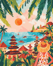 Carica l&#39;immagine nel visualizzatore di Gallery, Dipingere con i numeri - Tramonto a Bali Figured&#39;Art