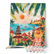 Carica l'immagine nel visualizzatore di Gallery, Dipingere con i numeri - Tramonto a Bali Figured'Art
