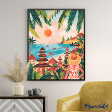 Carica l&#39;immagine nel visualizzatore di Gallery, Dipingere con i numeri - Tramonto a Bali