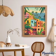 Carica l'immagine nel visualizzatore di Gallery, Dipingere con i numeri - Città costiera marocchina