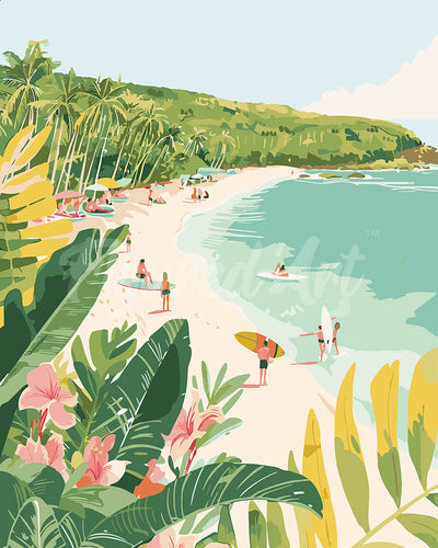 Dipingere con i numeri - Paradiso del surf Figured'Art
