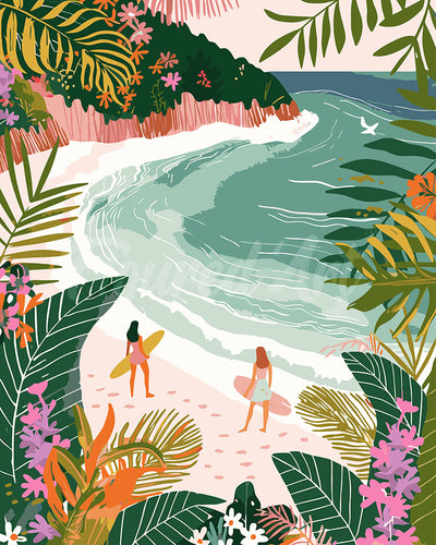 Dipingere con i numeri - Baia tropicale Figured'Art