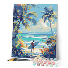 Carica l'immagine nel visualizzatore di Gallery, Dipingere con i numeri - Giornata soleggiata in spiaggia Figured'Art
