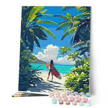 Carica l'immagine nel visualizzatore di Gallery, Dipingere con i numeri - Paradiso tropicale del surf Figured'Art