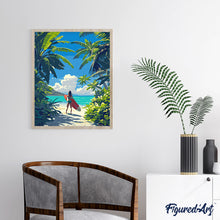 Carica l&#39;immagine nel visualizzatore di Gallery, Dipingere con i numeri - Paradiso tropicale del surf