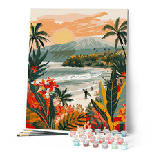 Carica l'immagine nel visualizzatore di Gallery, Dipingere con i numeri - Spiaggia tropicale Figured'Art