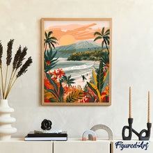 Carica l&#39;immagine nel visualizzatore di Gallery, Dipingere con i numeri - Spiaggia tropicale
