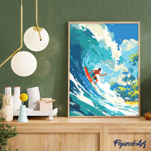 Carica l&#39;immagine nel visualizzatore di Gallery, Dipingere con i numeri - Surf alle Hawaii