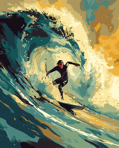 Dipingere con i numeri - Surfista professionista Figured'Art