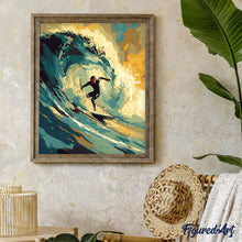 Carica l&#39;immagine nel visualizzatore di Gallery, Dipingere con i numeri - Surfista professionista