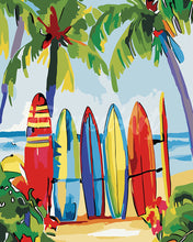 Carica l&#39;immagine nel visualizzatore di Gallery, Dipingere con i numeri - Tavole da surf colorate Figured&#39;Art