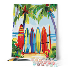 Carica l'immagine nel visualizzatore di Gallery, Dipingere con i numeri - Tavole da surf colorate Figured'Art