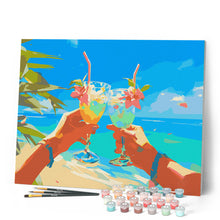 Carica l'immagine nel visualizzatore di Gallery, Dipingere con i numeri - Aperitivo in spiaggia Figured'Art