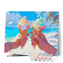 Carica l'immagine nel visualizzatore di Gallery, Dipingere con i numeri - Gelato in spiaggia Figured'Art