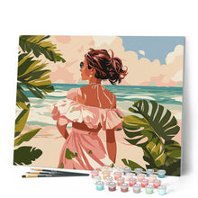 Carica l'immagine nel visualizzatore di Gallery, Dipingere con i numeri - Bella ragazza vicino al mare Figured'Art