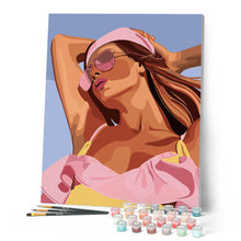 Carica l'immagine nel visualizzatore di Gallery, Dipingere con i numeri - Ragazza baciata dal sole Figured'Art