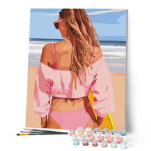 Carica l'immagine nel visualizzatore di Gallery, Dipingere con i numeri - In spiaggia con stile Figured'Art