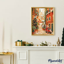 Carica l&#39;immagine nel visualizzatore di Gallery, Dipingere con i numeri - Villaggio addobbato a festa