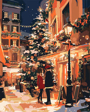 Carica l&#39;immagine nel visualizzatore di Gallery, Dipingere con i numeri - Appuntamento romantico a Natale Figured&#39;Art
