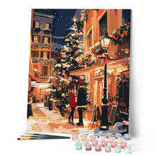 Carica l'immagine nel visualizzatore di Gallery, Dipingere con i numeri - Appuntamento romantico a Natale Figured'Art