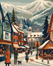 Carica l&#39;immagine nel visualizzatore di Gallery, Dipingere con i numeri - Mercatino di Natale nella valle Figured&#39;Art