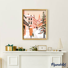 Carica l&#39;immagine nel visualizzatore di Gallery, Dipingere con i numeri - Acquisti di Natale sotto la neve