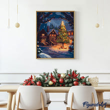 Carica l&#39;immagine nel visualizzatore di Gallery, Dipingere con i numeri - Vigilia di Natale incantata