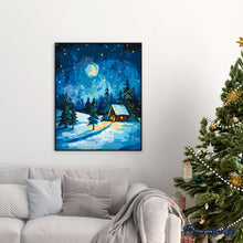 Carica l&#39;immagine nel visualizzatore di Gallery, Dipingere con i numeri - Notte stellata di Natale