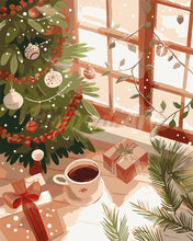 Carica l&#39;immagine nel visualizzatore di Gallery, Dipingere con i numeri - Festosa mattina di Natale Figured&#39;Art