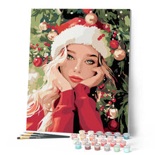 Carica l'immagine nel visualizzatore di Gallery, Dipingere con i numeri - Dolce ragazza a Natale Figured'Art