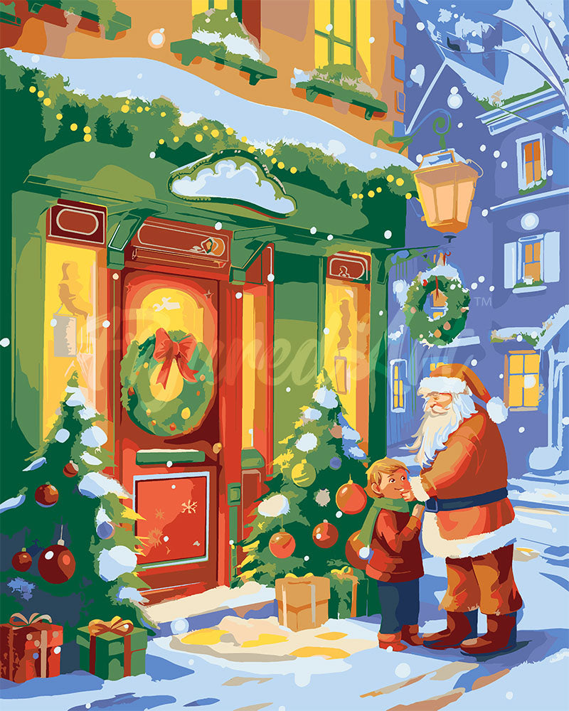 Dipingere con i numeri - Saluto di Babbo Natale Figured'Art