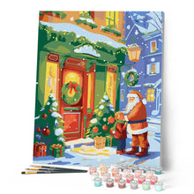 Carica l'immagine nel visualizzatore di Gallery, Dipingere con i numeri - Saluto di Babbo Natale Figured'Art
