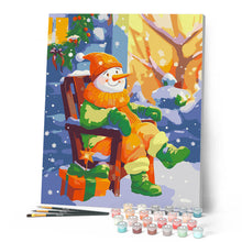 Carica l'immagine nel visualizzatore di Gallery, Dipingere con i numeri - Pupazzo di neve rilassato Figured'Art