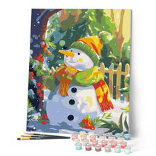 Carica l'immagine nel visualizzatore di Gallery, Dipingere con i numeri - Pupazzo di neve gioioso Figured'Art